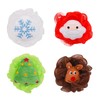 MFUOE 4 Pieces Christmas Bath Sponges Exfoliating Bath Sponges for