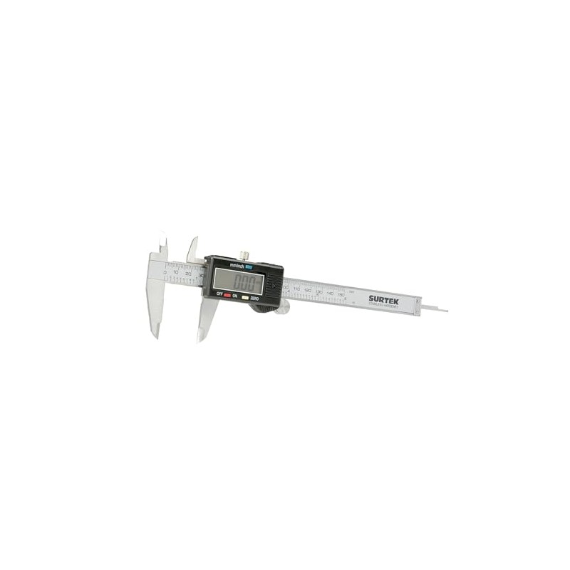 Surtek 122200 Calibrador Pie de Rey Digital, 0-6"