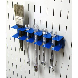 Wall Control ASM-SL-008 BU Pegboard Slotted Tool Holder Bracket Slotted Metal Accessory for Wall Control Pegboard Only, Blue