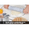 SIPARUI Marble Rolling Pin Set with Silicone Pastry Mat,Stainless Steel