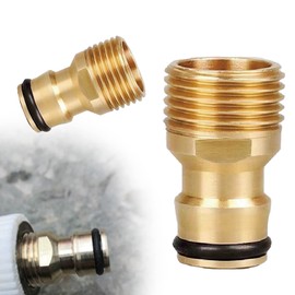 ZoeTekway Pack of 2 Hose Connectors Garden Hose Coupling Garden Hose Tap Nipple 1/2 Inch Hose Connection G1/2 Male Thread for Tap Adapter Garden Hose