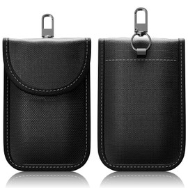 FOAMO Keyless Go Protection Car Key RFID Shielding Blocker Key Case Oxford Black White Pack of 2