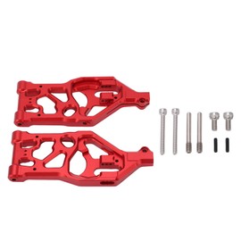 One Pair RC Front Lower Arms Aluminium Alloy RC Lower Front Suspension Arms for ARRMA 1/5 Red