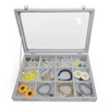 BesyPro Removable 12 Grids Bracelet Organizer Box Ice Velvet Clear