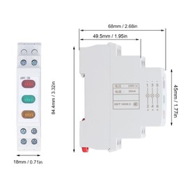 DIN Rail Indicator Light Red Yellow Green LED Indicator Light for Magnetic Starter Contactor AC/DC 230V