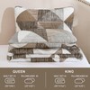 Dintszyayue Quilt Queen Size Brown, 3 Pieces Patchwork Bedspread Bedding