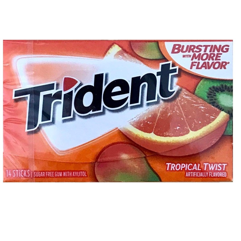 Trident Sugar Free Chewing Gum Variety Gift Pack (Pack of