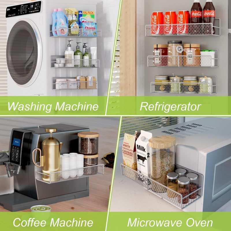 Kmise Magnestic Spice Rack (3, Grey)