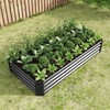 FOUBAM Galvanized Raised Garden Bed for Vegetables,Planter Raised Garden Boxes