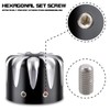 KaTur Motorcycle Black CNC Deep Cut Front Axle Nut Cover