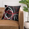 Accrocn Throw Pillow Covers Red and Black Abstract Cushion Decorative