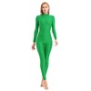 speerise Adult High Neck Zip One Piece Unitard Full Body