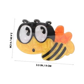 SAFIGLE Cute Honeybee Claw Clip for Women and Funny Cartoon Hair Accessory Lightweight Acetate Barrettes Decorative Hair Claws for Unique Style and Fashion
