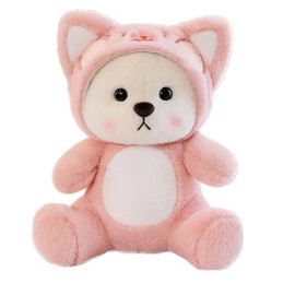 YGMXZL Teddy Bear Plush Cuddly Bear Plush Bear with Hat, Plush Bear Stuffed Toy, Gift for Birthday, Valentine's Day or Christmas (Pink, 40 cm / 15.7 inches)