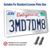 BGGTMO Stainless Steel License Plate Frames- 2 Pack Heavy Duty