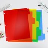 Koqye A4 5 Tab Plastic Dividers with 3 Holes, 3
