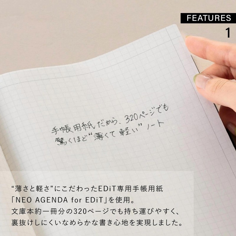 EDiT Marks A edi-nb27-a Small Square Notebook, B7, PVC Cover