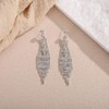 Xerling Boho Chandelier Tassel Earrings Sparkling Silver Rhinestone Fringe Bridal