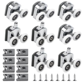 8-Piece 23mm Aluminium Alloy Shower Door Rollers – Replacement Wheels for Curved & Sliding Shower Doors, Quiet & Smooth Operation with Rustproof Design
