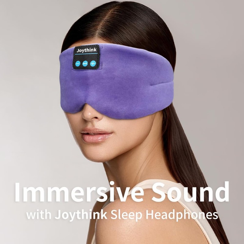 Joythink Sleep Headphones Bluetooth Sleep Mask Silk Headband Earphones Bluetooth