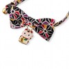 Necoichi Lucky Cat Charm Bow Tie Cat Collar (Black)
