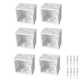 WYNOTT 6 Pcs 1 Inch Blind Brackets, Mounting Bracket for High Profile Blinds Window, White Color Window Blinds Headrail Bracket