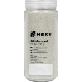 Heku 30330-26 Decorative Coloured Sand 750 g in Resealable Tin, Natural, 750g / Körnung 0,1mm