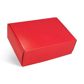 50ea - 8 X 8 X 3 Red Corrugated Tuck Top Box