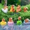 GlamRays Mini Capybara Figurine 13 Pieces Small Capybaras for Dashboard