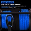 Synthetic Winch Rope Kit, 3/16" x 50ft 8500LBS Blue Winch