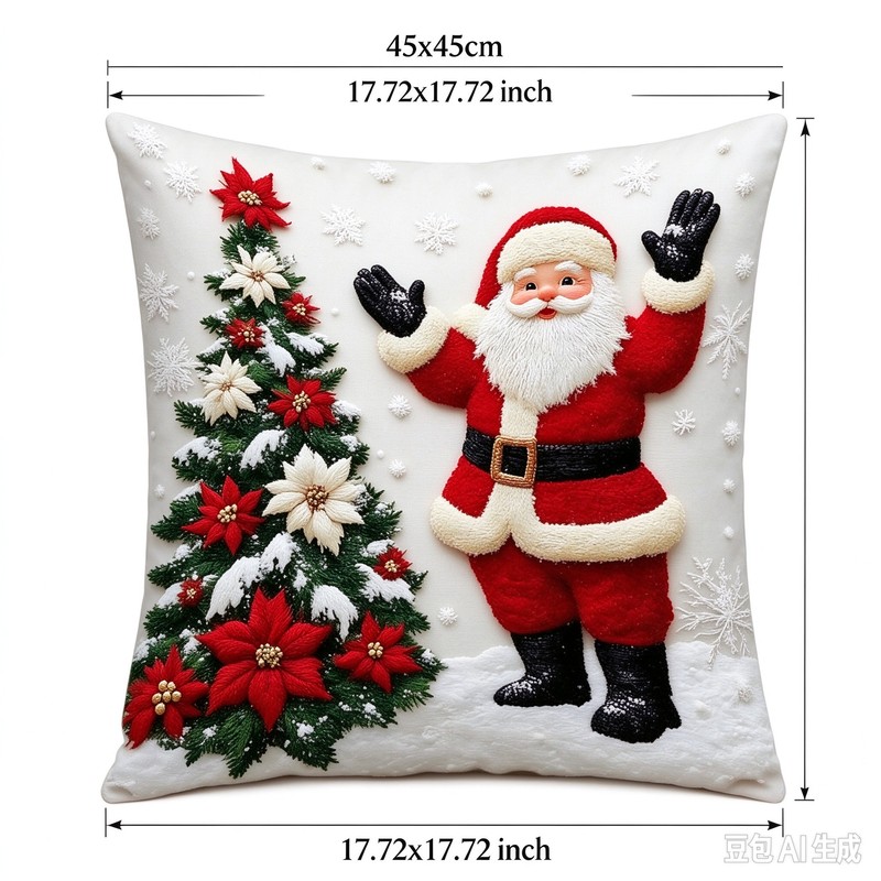 Christmas Throw Pillow Covers for Holiday Home Décor – 4-Piece