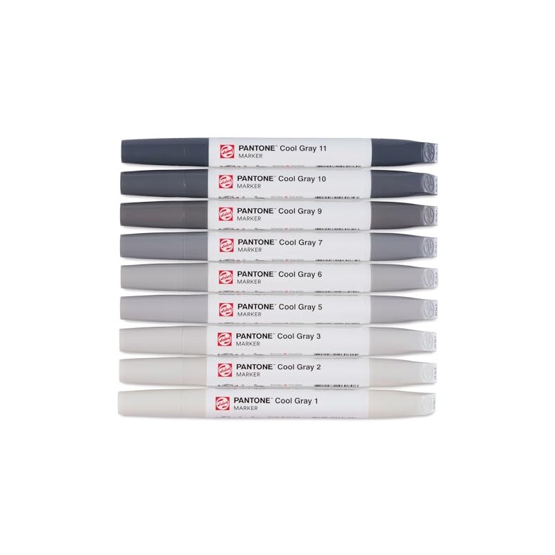 Talens Pantone Marker Set of 9 Cool Grey Dual Tip
