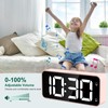 HERMIC Digital Alarm Clock Bedside Mains Powered Large Digital Led