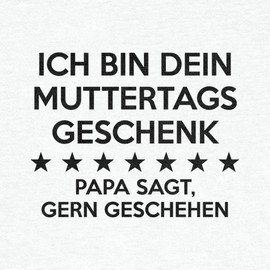 Shirtgeil "Ich Bin Dein Muttertagsgeschenk Papa Sagt Gern Geschehen" Text Baby Bodysuit Short-Sleeved Bodysuit Romper - pink