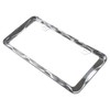Creathome 3D Curly Wave Pattern Chrome License Plate Frame from