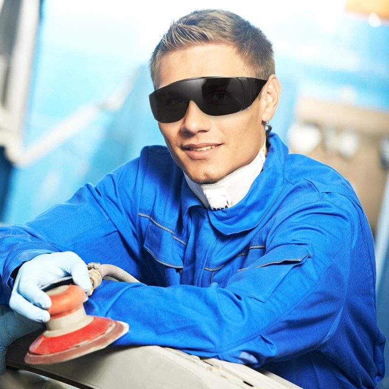 Totority Safety Goggles - Black Adjustable Protective Eyewear for Industrial