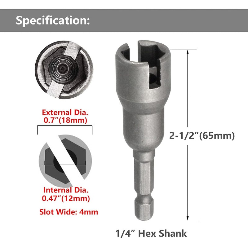 Yakamoz 6Pcs Wing Nut Driver Set Hurricane Shutter Wingnut Screw