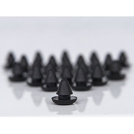 Zaundirekt 10 x Gate Stop Rubber Buffer – Stop Rubber Buffer – Silencer for Garden Gate, Revolving Gate, Gate Wings and Much More in Black