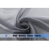 WPM Gray Sheer Curtains 58" Wide x 84" Long 2