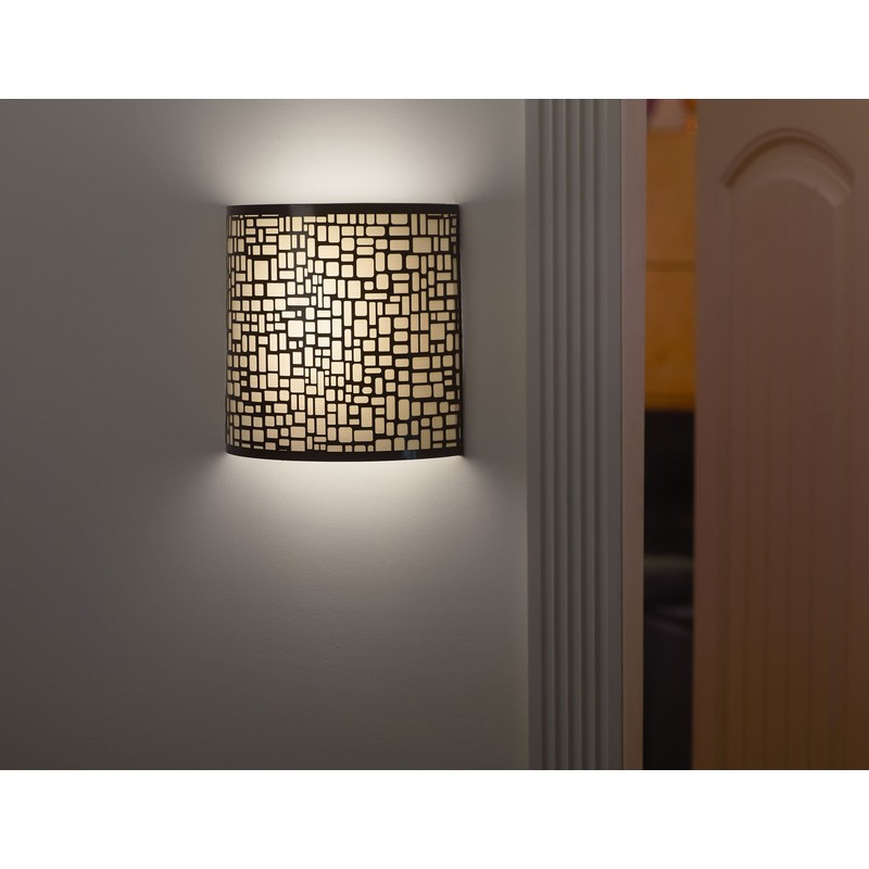 It's Exciting Lighting IEL-2901 London Barrel Wireless Wall Sconce, Amber