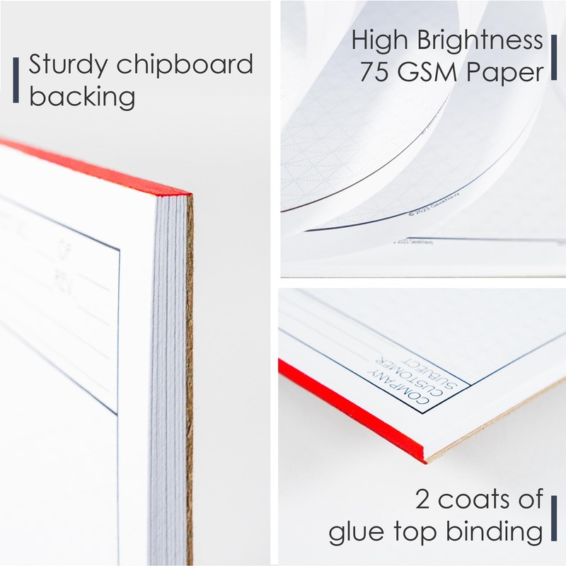 GeekNavy 8.5" x 11" Isometric Graph Paper 50 Sheets Landscape