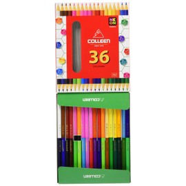 Colin Pencils, 787 Hex, 18 Count 36 Colored Pencils in a Paper Box 787-18/36