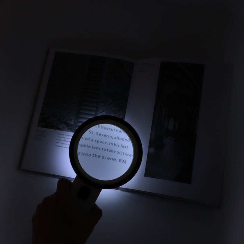 30X Handheld Large Magnifying Glass UV Banknote Inspection Magnifying Glass