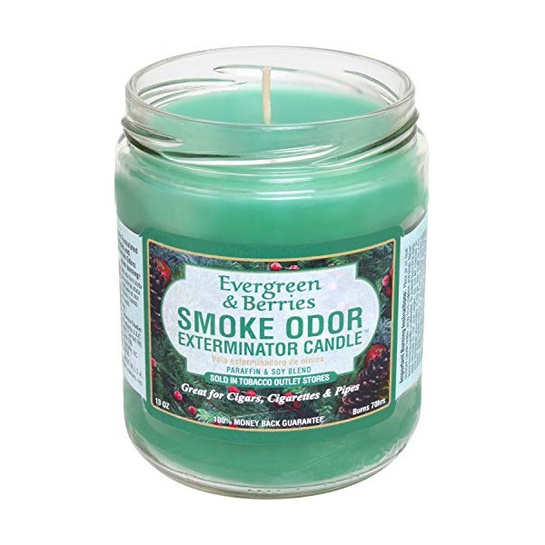 Smoke Odor Exterminator, Evergreen & Berries Candle, (TIME ONLY), 13 oz, 13 Ounce