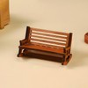 NVOXELIS 1:14 Miniature Rocking Chairs 2Pcs (Classic Brown, Realistic Slat