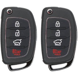 Replacement Keyless Entry Remote Flip Key Fob for 2014-2017 Hyundai Sonata 4 Button Fcc TQ8-RKE-4F16 Part Number 95430-C1010 Pack of 2