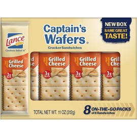 Lance Captains Wafers Crackers Grilled Cheese 8 Count (Pack of 3)