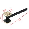 Meat Beat Hammer, 9.7 Inch Gold and Black Zinec Alloy