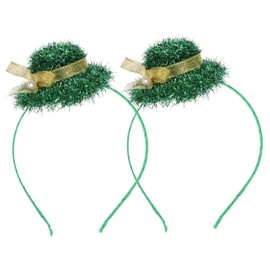 minkissy 2pcs Green Hat Headband St. Patricks Day Decor Headpiece Prom Photo Props Greenery Decor St s Day Party Supplies Party Hair Hoop Adult Costume Green Tiara Plastic