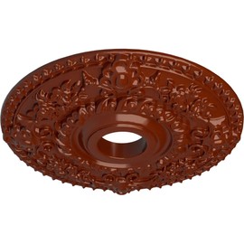 Ekena Millwork CM18ROFIF Rose Ceiling Medallion, 18"OD x 3 1/2"ID x 1 1/2"P, Hand-Painted FireBrick
